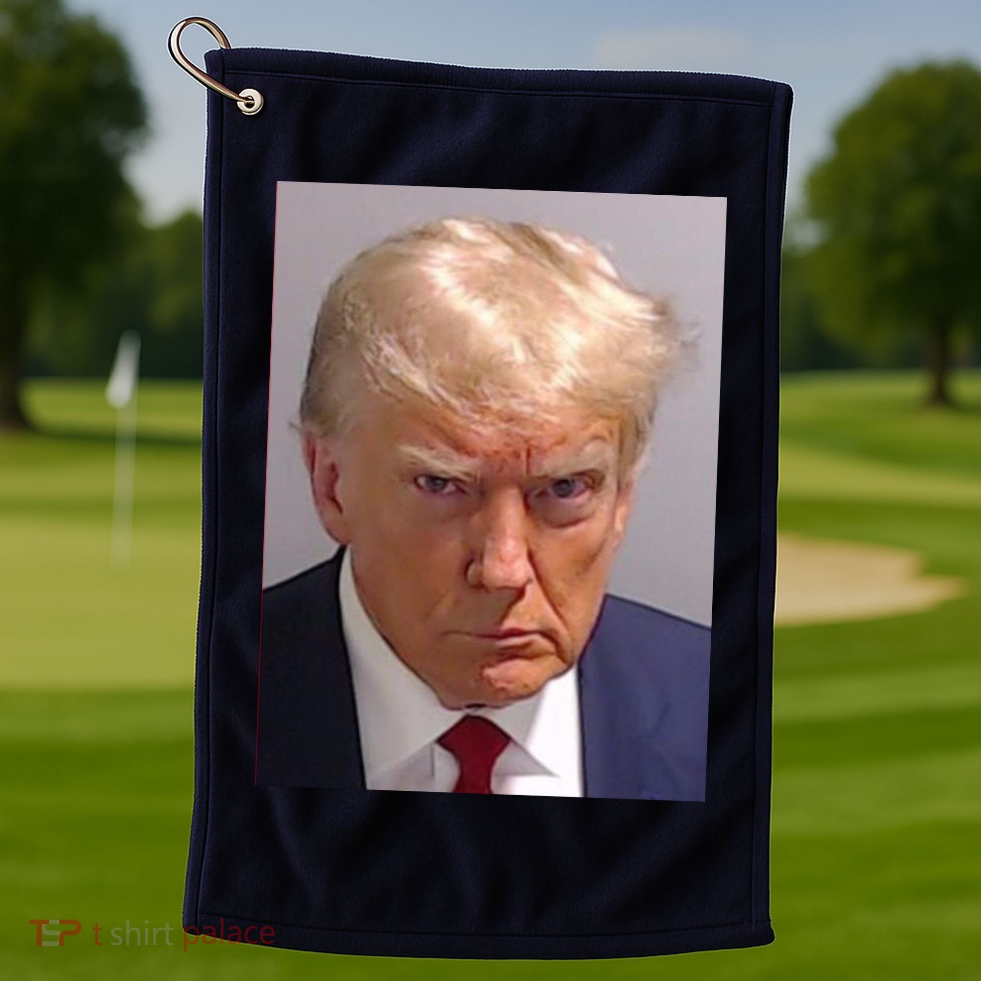 Donald Trump Mugshot Golf Towel