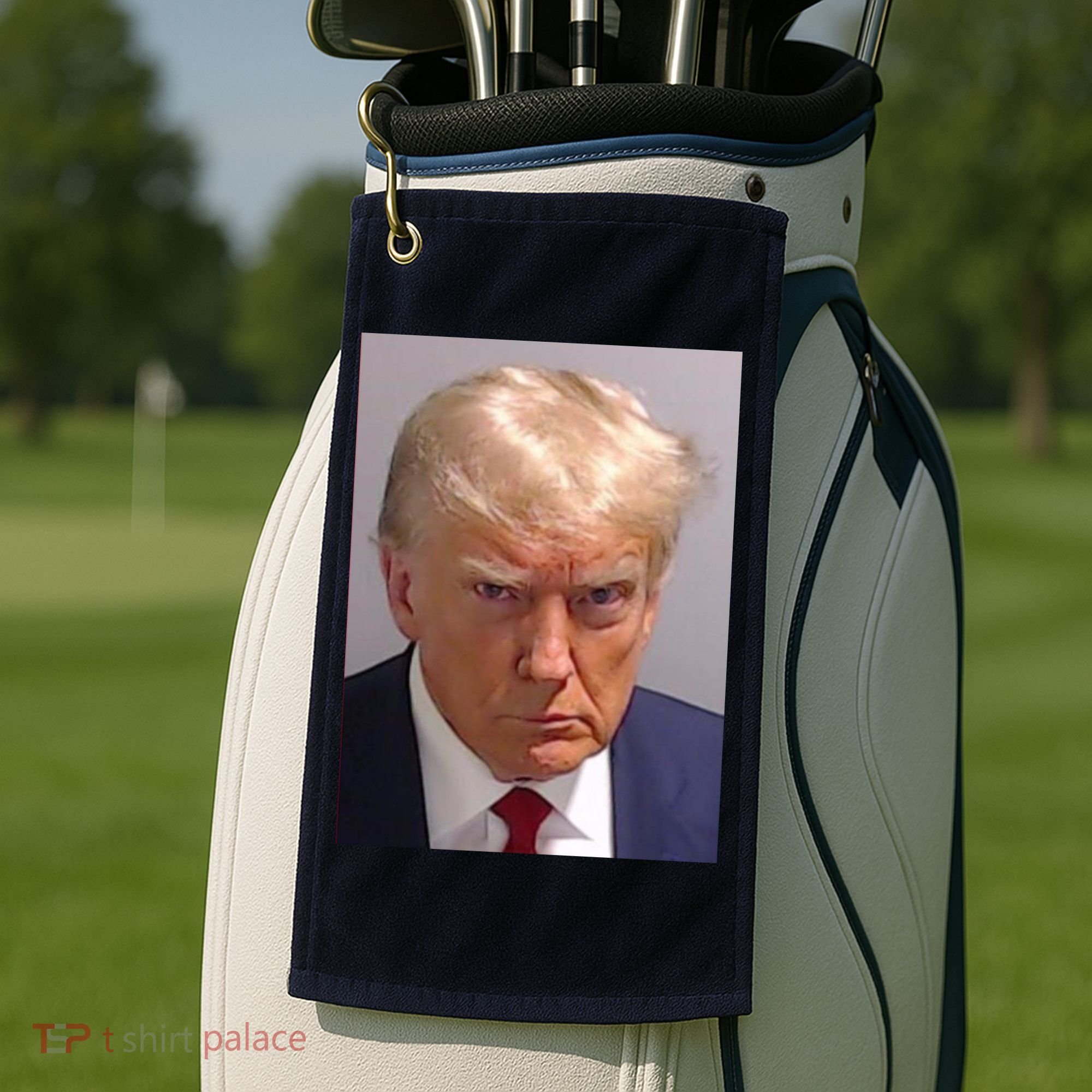 Donald Trump Mugshot Golf Towel