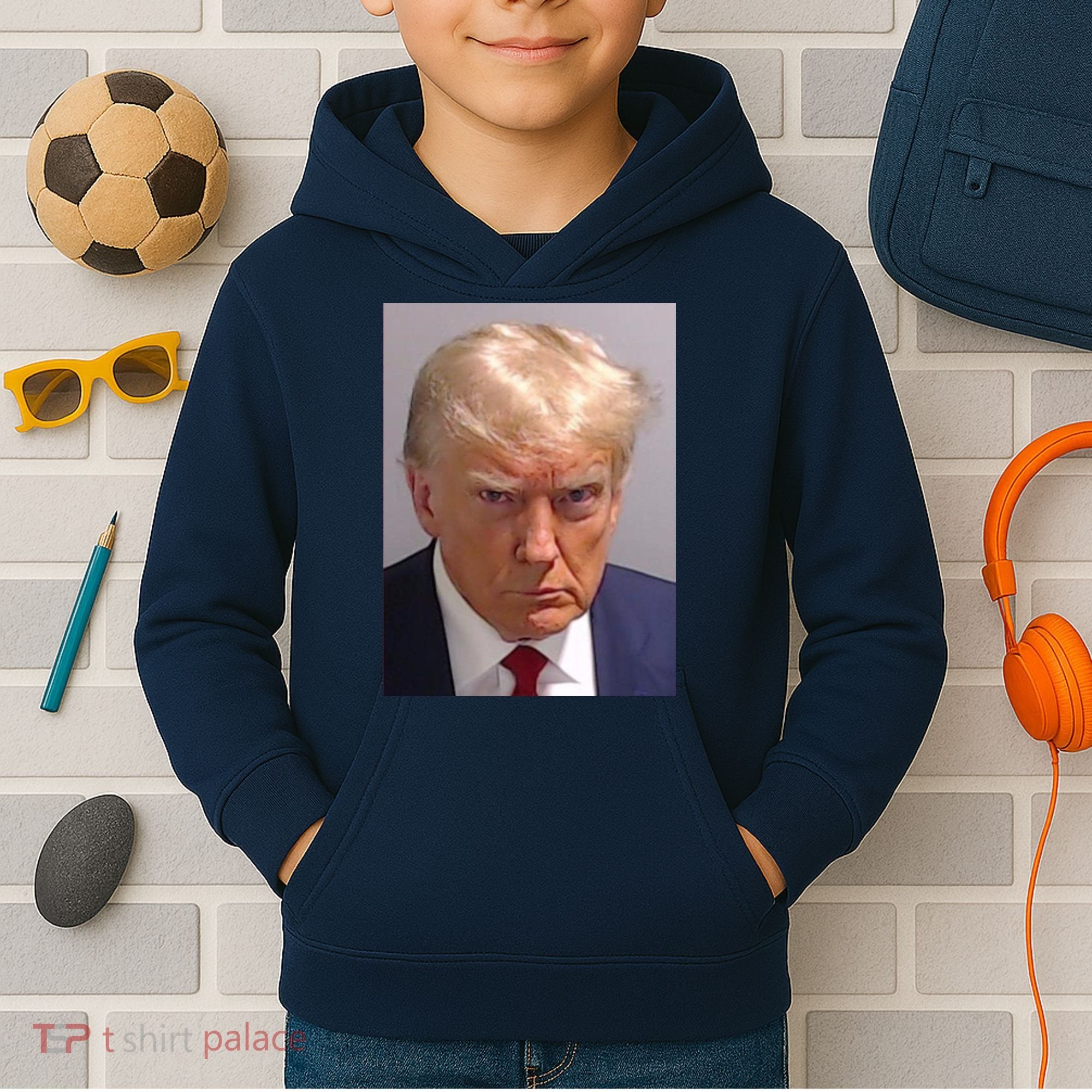 Donald Trump Mugshot Kids Hoodie