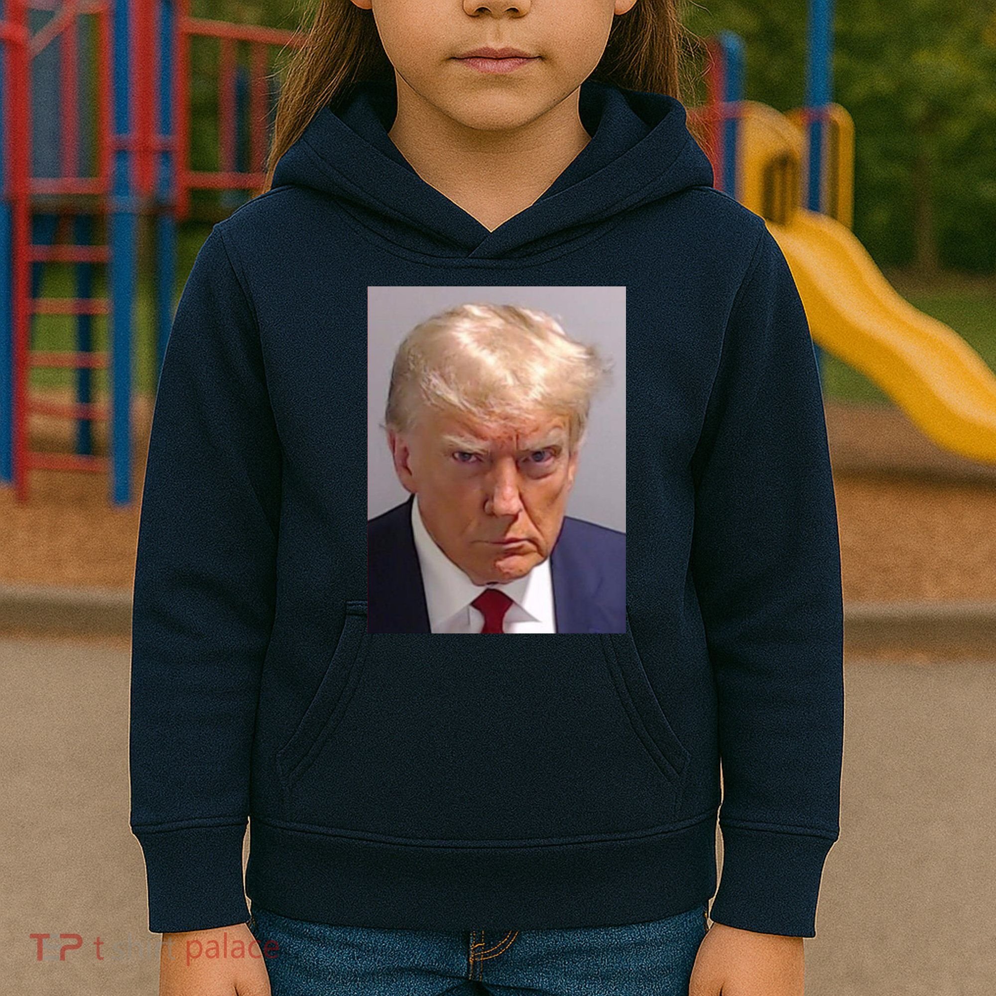 Donald Trump Mugshot Kids Hoodie