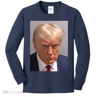 Donald Trump Mugshot Kids Long Sleeve Shirt thumb 0