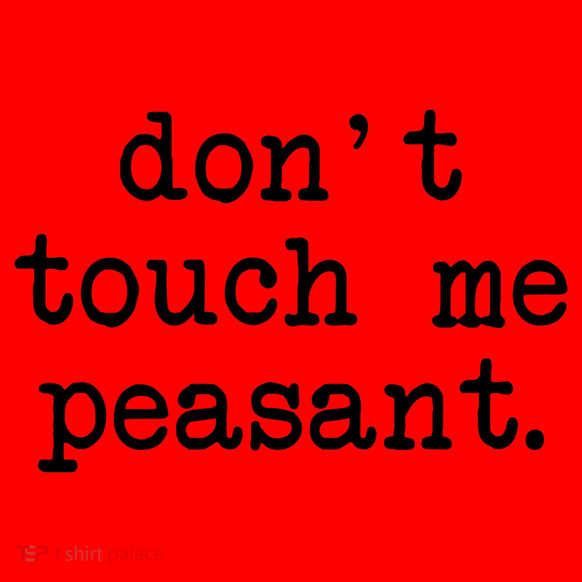 Don't Touch Me Peasant Santa Hat