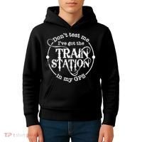 DonT Test Me IVe Got The Train Station In My Gps Kids Hoodie thumb 4