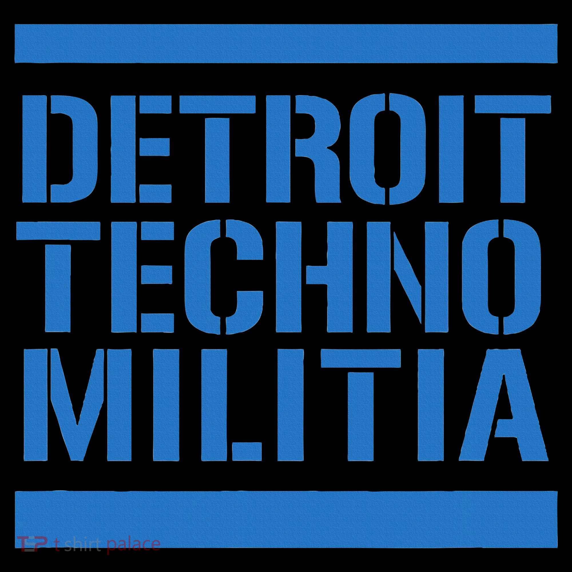Detroit Techno Militia Blue Logo  Doggie Tank