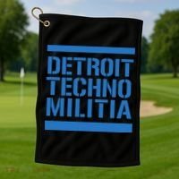 Detroit Techno Militia Blue Logo  Golf Towel thumb 1