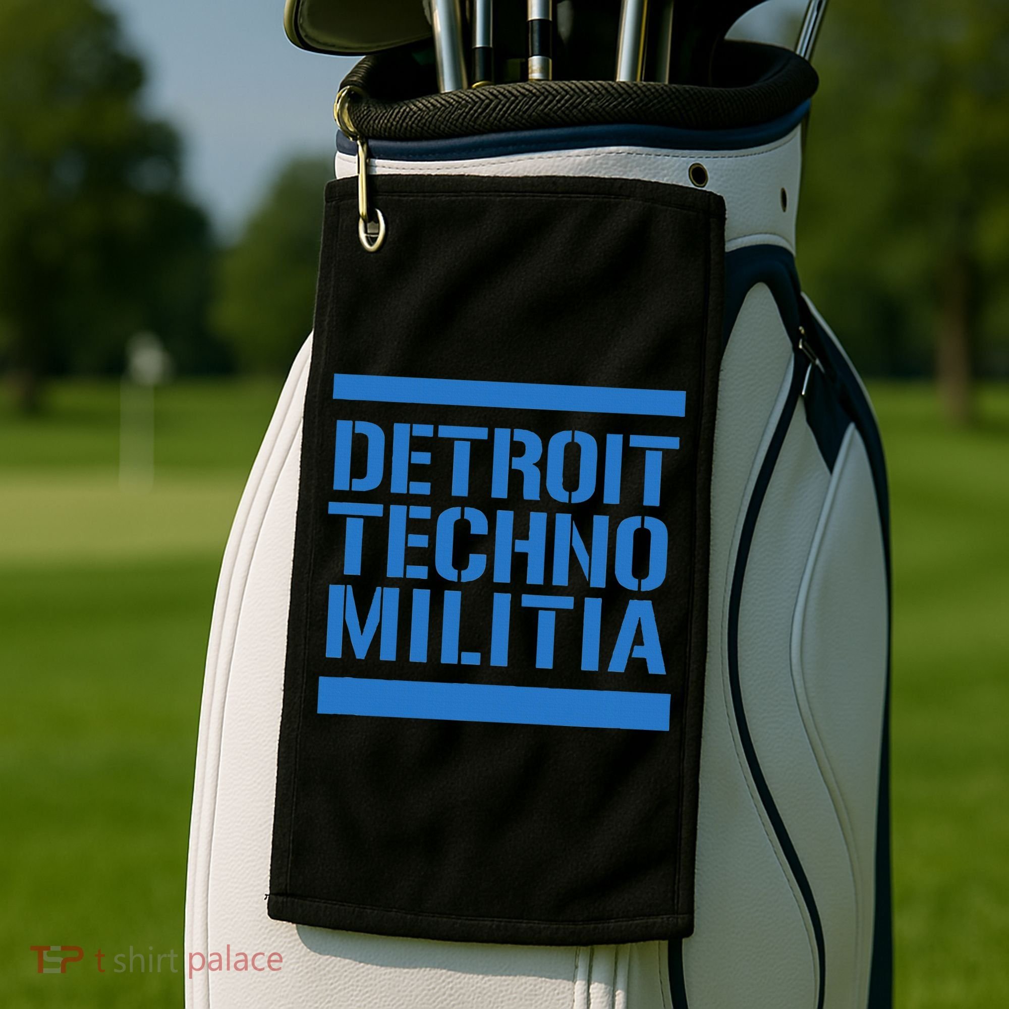 Detroit Techno Militia Blue Logo  Golf Towel