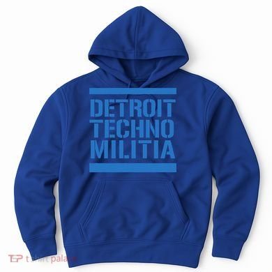 Detroit Techno Militia Blue Logo  Hoodie