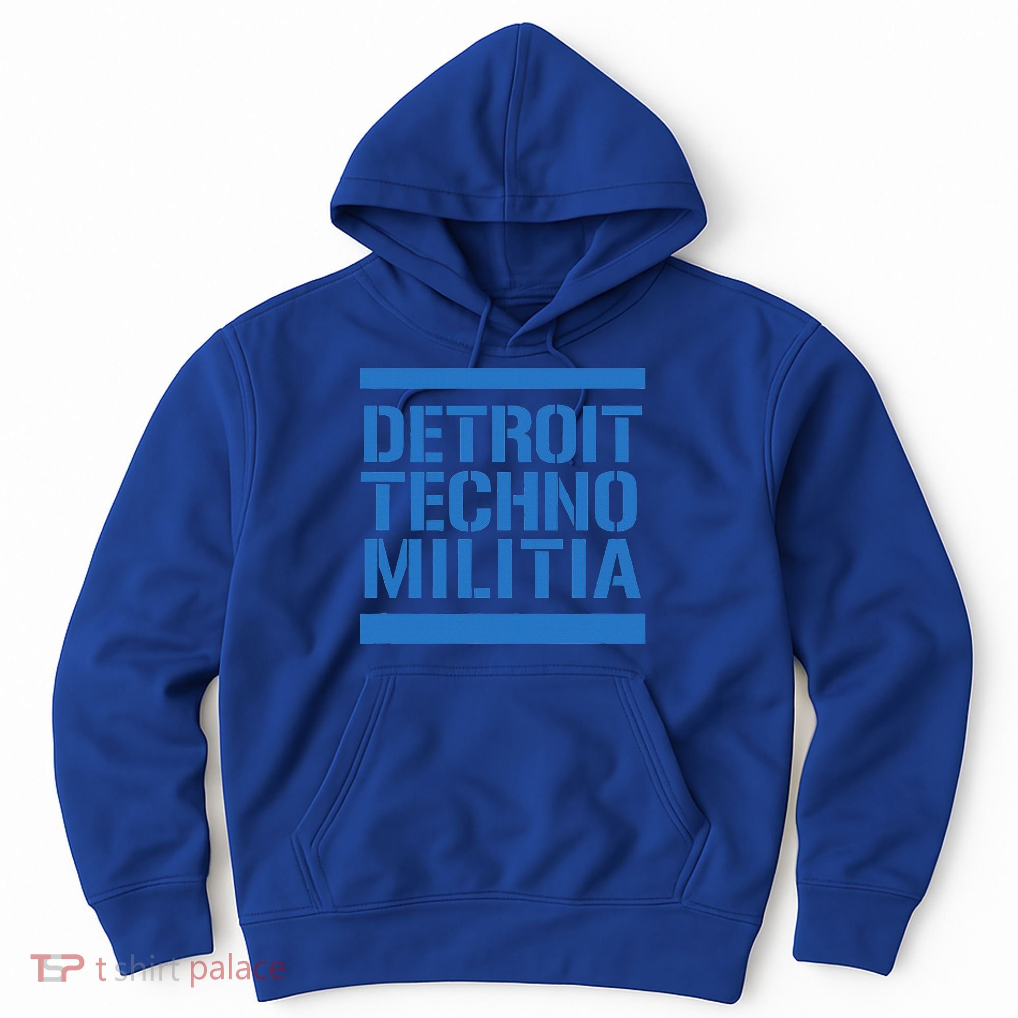Detroit Techno Militia Blue Logo  Hoodie