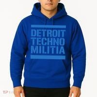 Detroit Techno Militia Blue Logo  Hoodie thumb 2