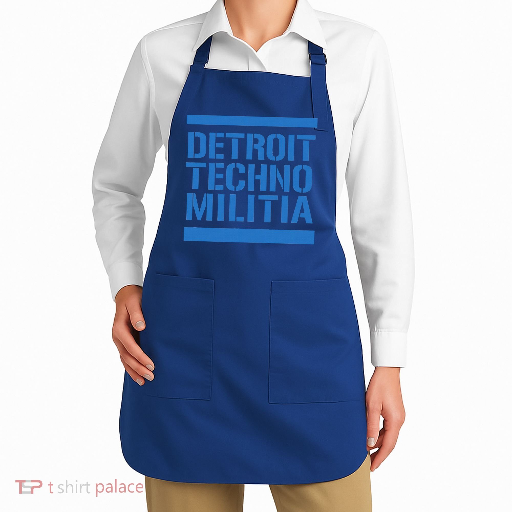 Detroit Techno Militia Blue Logo  Apron
