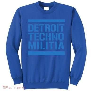 Detroit Techno Militia Blue Logo  Sweatshirt