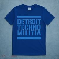 Detroit Techno Militia Blue Logo  T-Shirt thumb 5