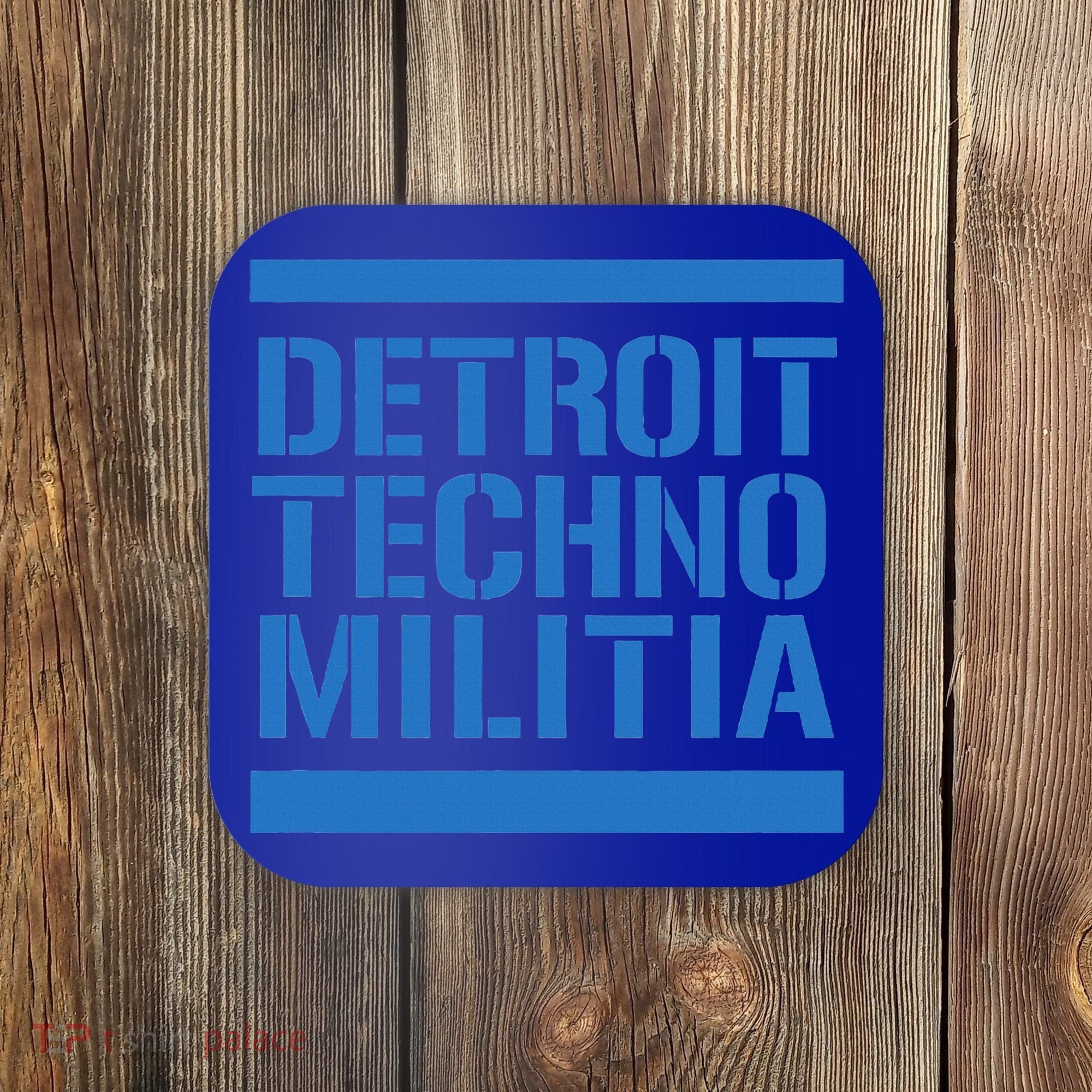 Detroit Techno Militia Blue Logo  Coaster