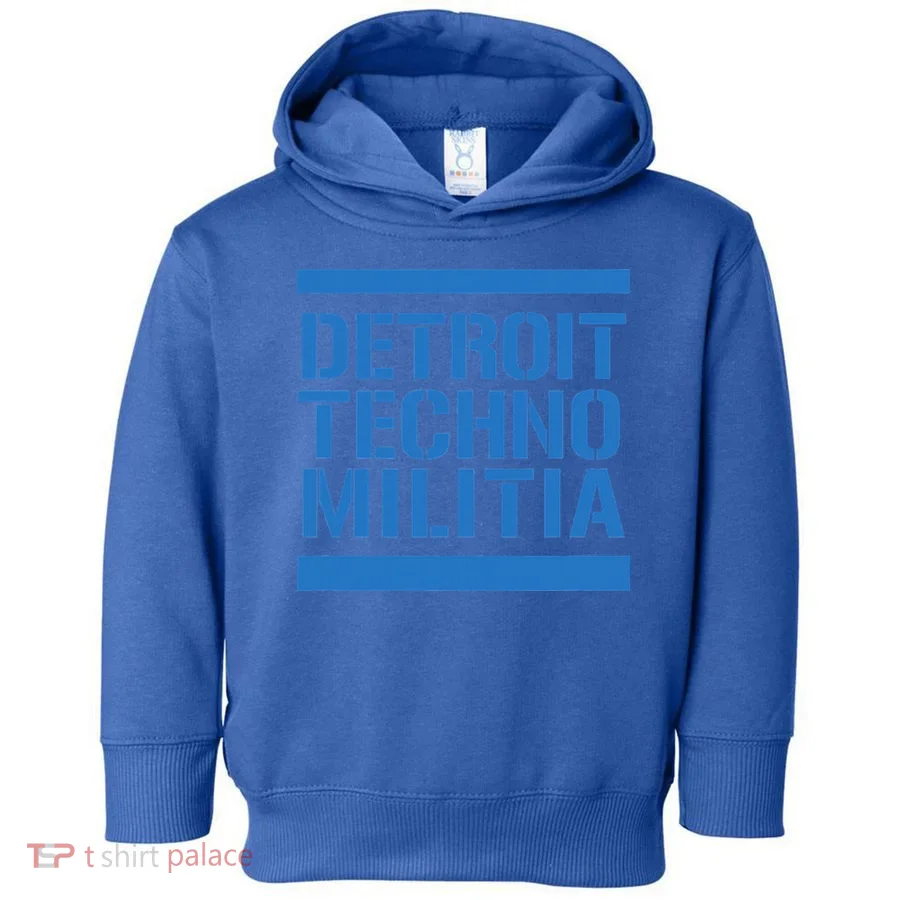 Detroit Techno Militia Blue Logo  Toddler Hoodie