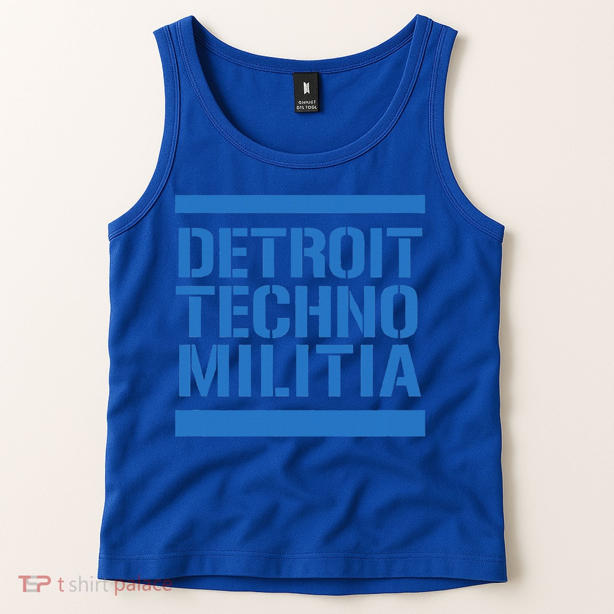 Detroit Techno Militia Blue Logo  Tank Top