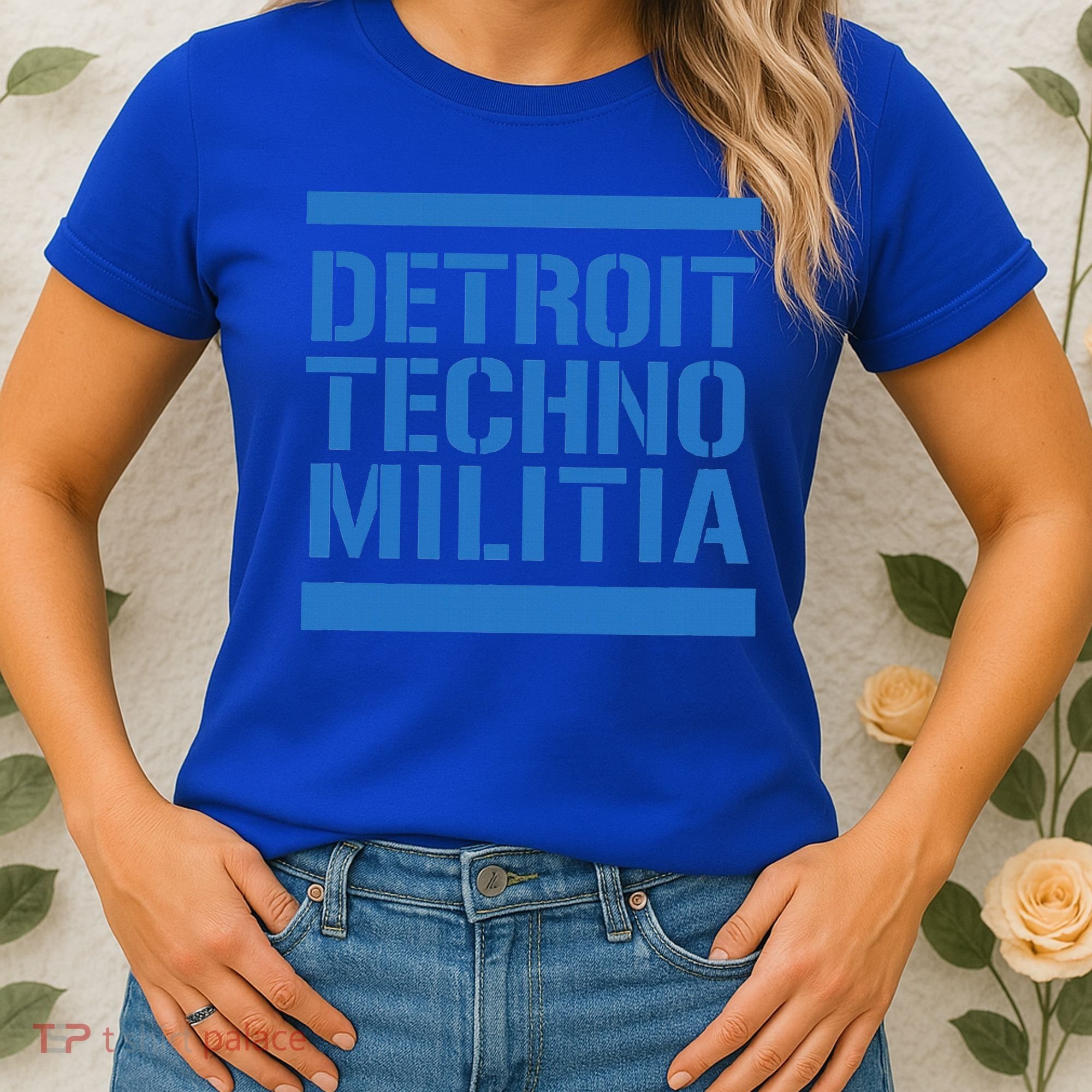 Detroit Techno Militia Blue Logo  Women's T-Shirt