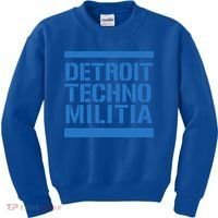 Detroit Techno Militia Blue Logo  Kids Sweatshirt thumb 0