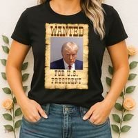 Donald Trump Mug Shot Wanted For US President Women's T-Shirt thumb 2