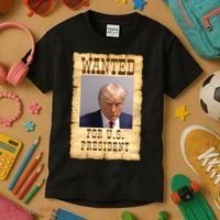 Donald Trump Mug Shot Wanted For US President Kids T-Shirt thumb 3