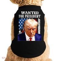 Donald Trump Mug Shot Wanted For U.S. President 2024 Doggie Tank thumb 0