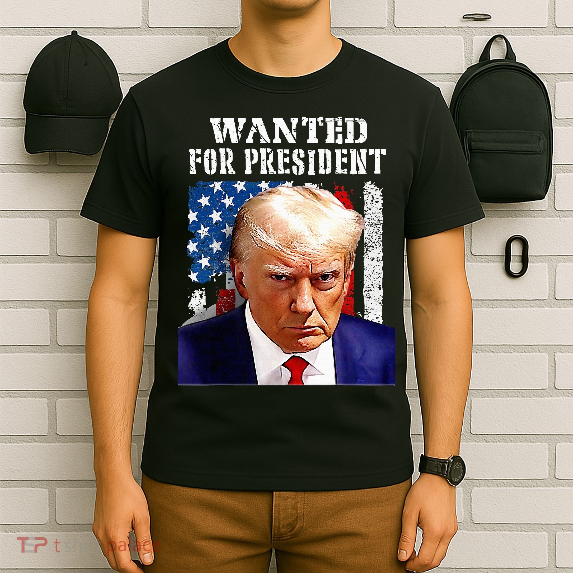 Donald Trump Mug Shot Wanted For U.S. President 2024 T-Shirt