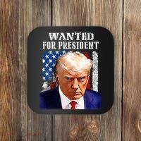 Donald Trump Mug Shot Wanted For U.S. President 2024 Coaster thumb 0