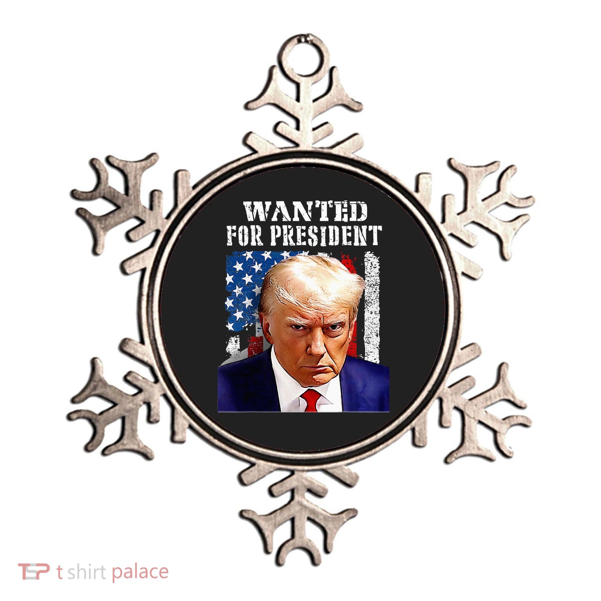 Donald Trump Mug Shot Wanted For U.S. President 2024 Ornament