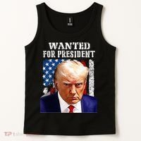 Donald Trump Mug Shot Wanted For U.S. President 2024 Tank Top thumb 2