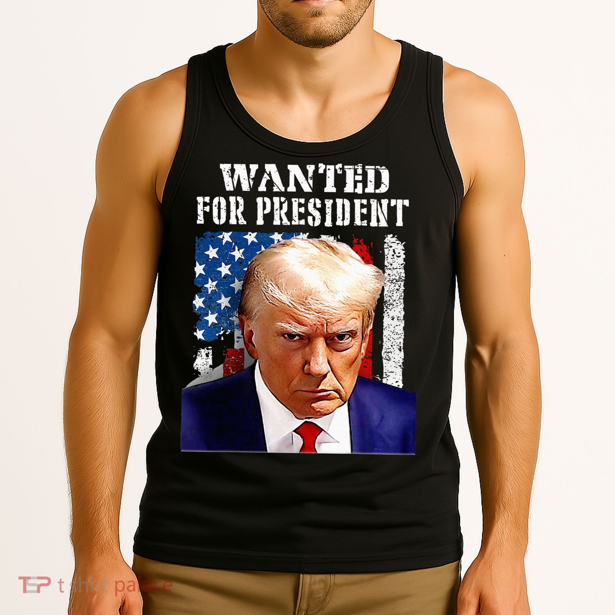 Donald Trump Mug Shot Wanted For U.S. President 2024 Tank Top
