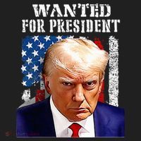 Donald Trump Mug Shot Wanted For U.S. President 2024 Golf Towel thumb 3