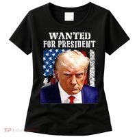 Donald Trump Mug Shot Wanted For U.S. President 2024 Women's T-Shirt thumb 0