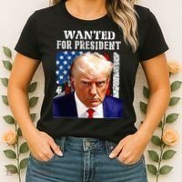 Donald Trump Mug Shot Wanted For U.S. President 2024 Women's T-Shirt thumb 2