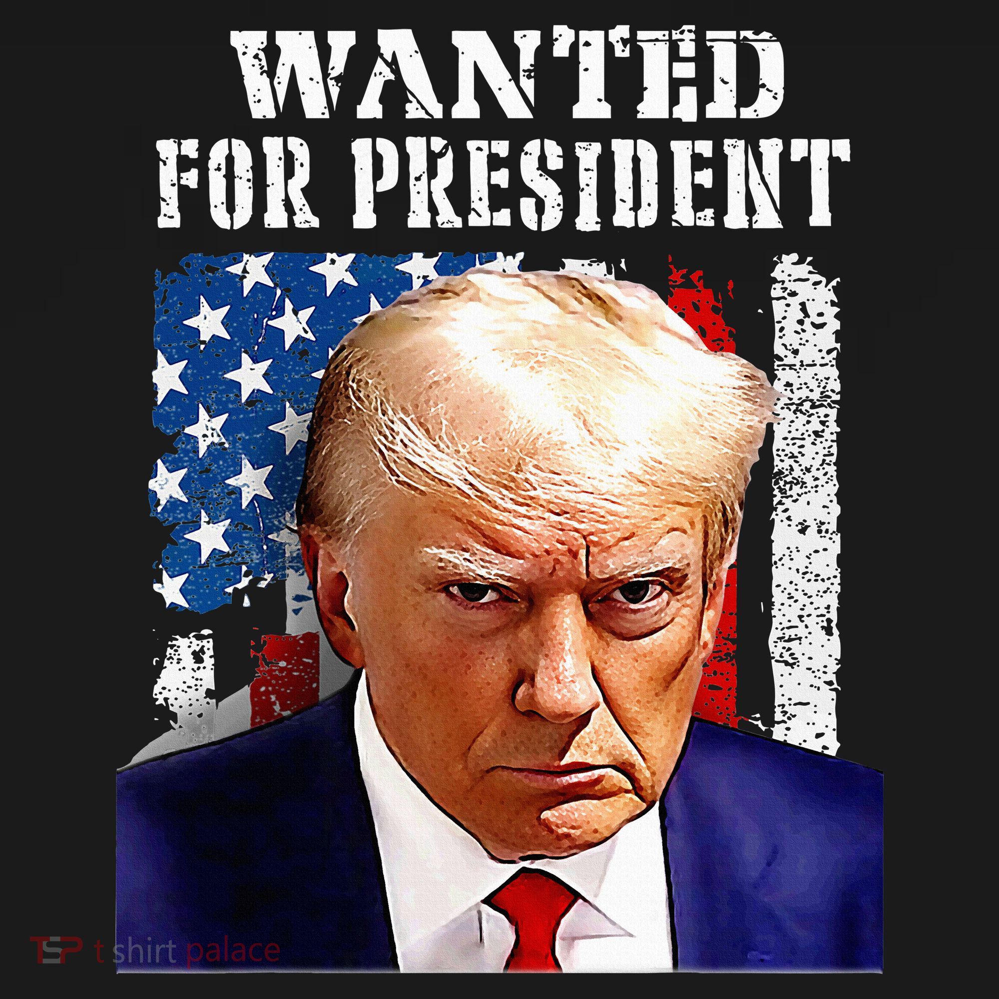 Donald Trump Mug Shot Wanted For U.S. President 2024 Kids Sweatshirt