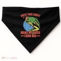 Does This Make My Bass Look Big Funny Fishing USA-Made Doggie Bandana thumb 0
