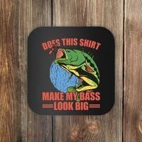 Does This Make My Bass Look Big Funny Fishing Coaster thumb 0