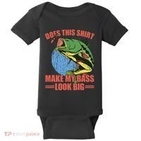 Does This Make My Bass Look Big Funny Fishing Baby Bodysuit thumb 0