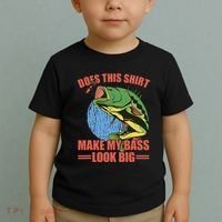 Does This Make My Bass Look Big Funny Fishing Toddler T-Shirt thumb 2