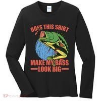 Does This Make My Bass Look Big Funny Fishing Women's Long Sleeve Shirt thumb 0