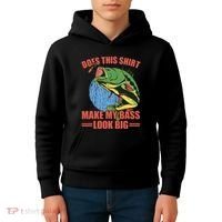 Does This Make My Bass Look Big Funny Fishing Kids Hoodie thumb 4