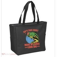 Does This Make My Bass Look Big Funny Fishing Tote Bag thumb 2