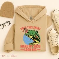 Does This Make My Bass Look Big Funny Fishing Hoodie thumb 4