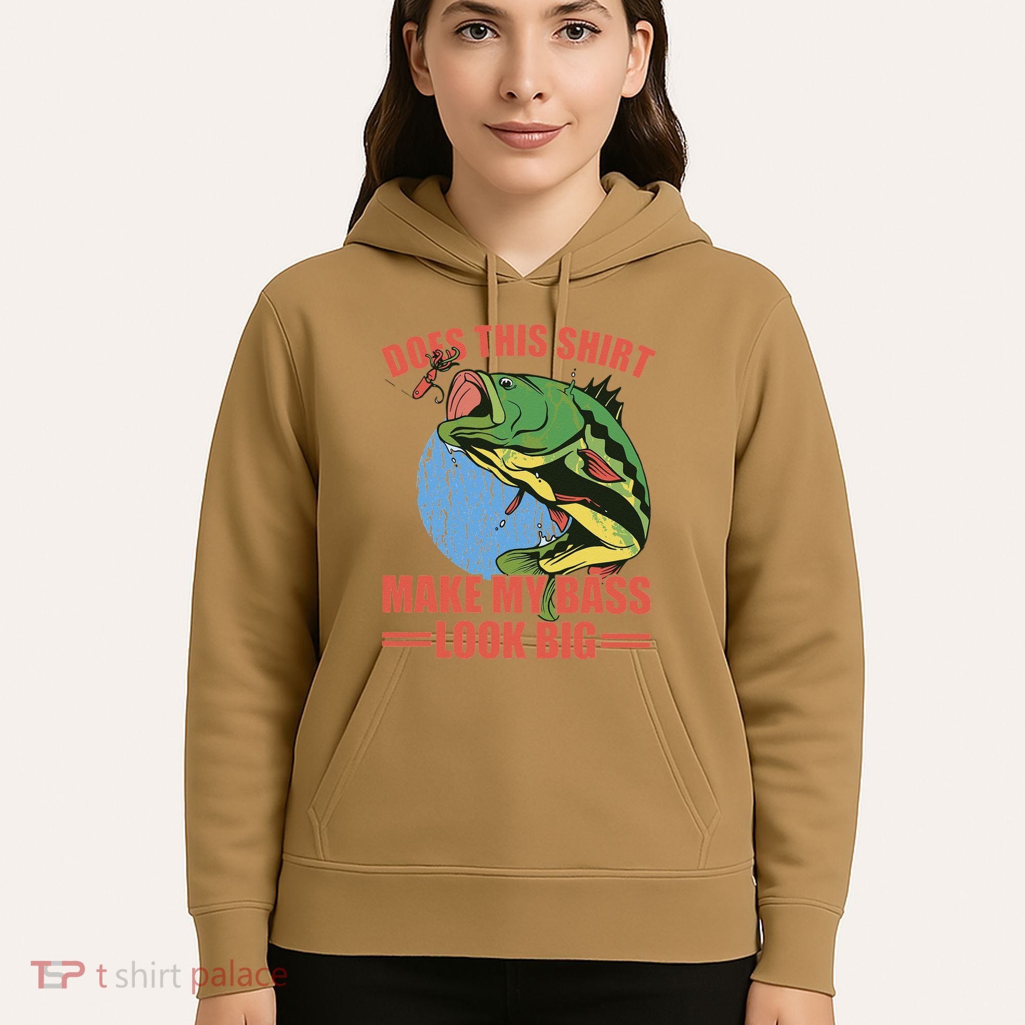 Does This Make My Bass Look Big Funny Fishing Hoodie
