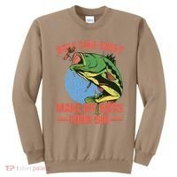 Does This Make My Bass Look Big Funny Fishing Sweatshirt thumb 0