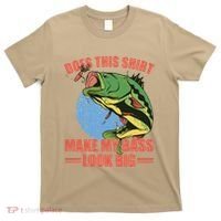 Does This Make My Bass Look Big Funny Fishing T-Shirt thumb 0