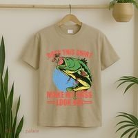 Does This Make My Bass Look Big Funny Fishing T-Shirt thumb 2