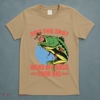 Does This Make My Bass Look Big Funny Fishing T-Shirt thumb 5