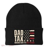 Dad Tax Making Sure ItS Not Poison Usa Flag Beanie thumb 0