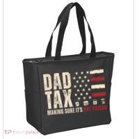 Dad Tax Making Sure ItS Not Poison Usa Flag Tote Bag thumb 2