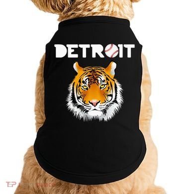 Distressed Tiger Mascot Cool Detroit Tiger Design Doggie Tank