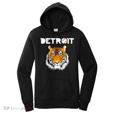 Distressed Tiger Mascot Cool Detroit Tiger Design Women's Hoodie